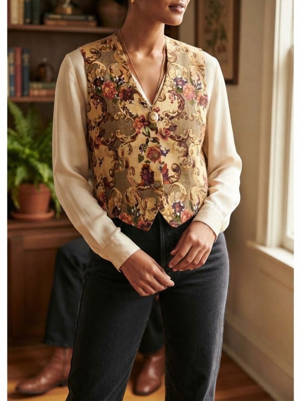 Vintage Classiques for nordstrom petites tapestry vest